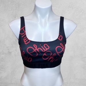 PINK Victoria’s Secret Ohio State Buckeyes Script Sports Bra